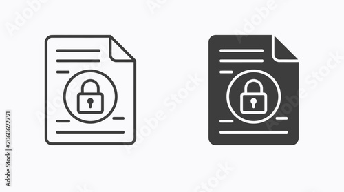 Valokuva Secure Documents with Padlocks in Digital Context