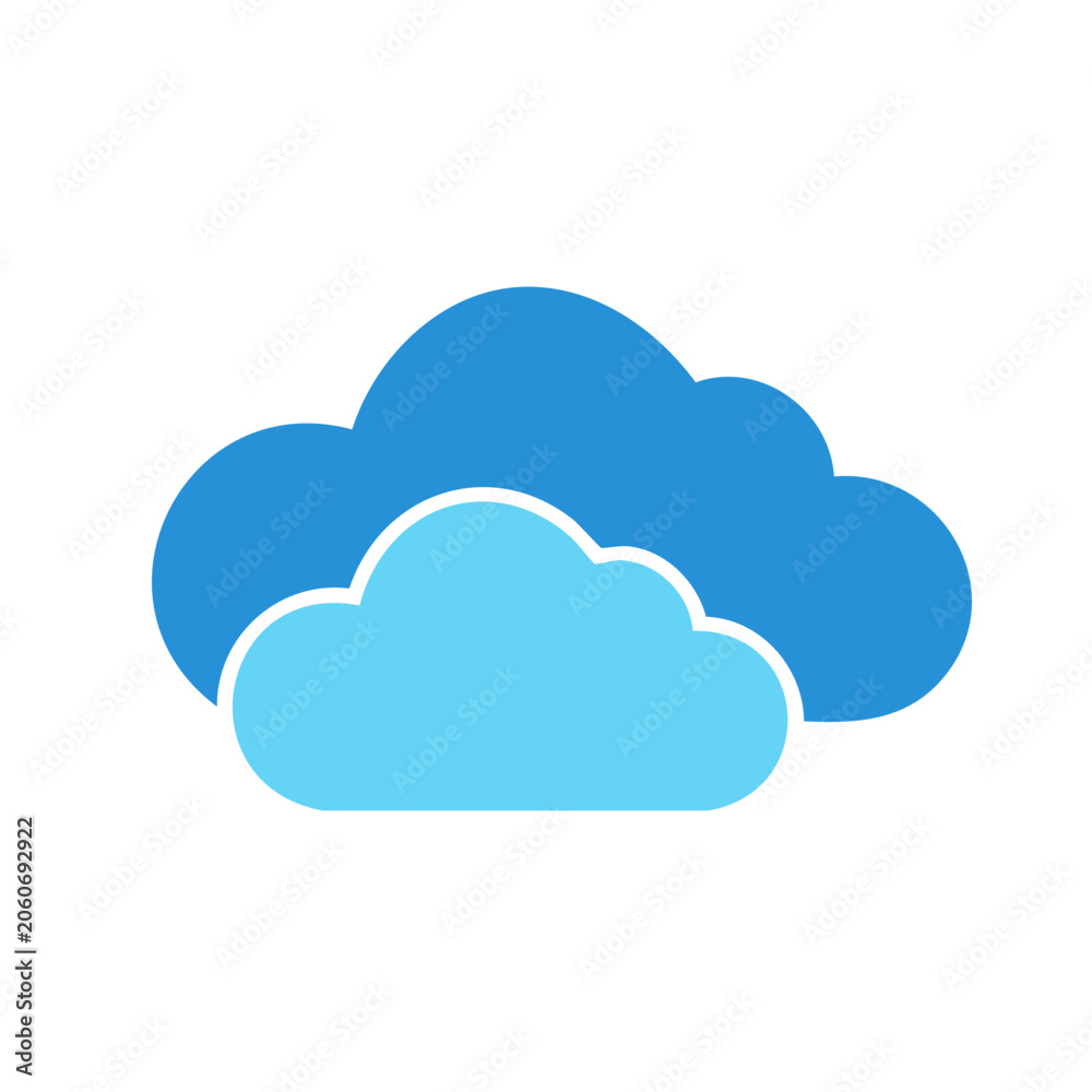 Obraz premium Flat design cloud icon with transparent background