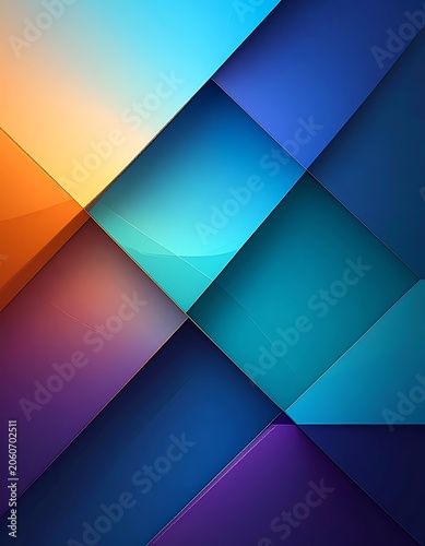 A vibrant abstract composition of intersecting rectangles