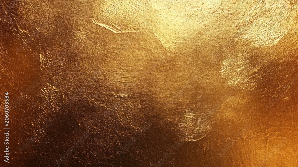 Fototapeta premium Textured matte bronze metal foil surface with subtle light reflections