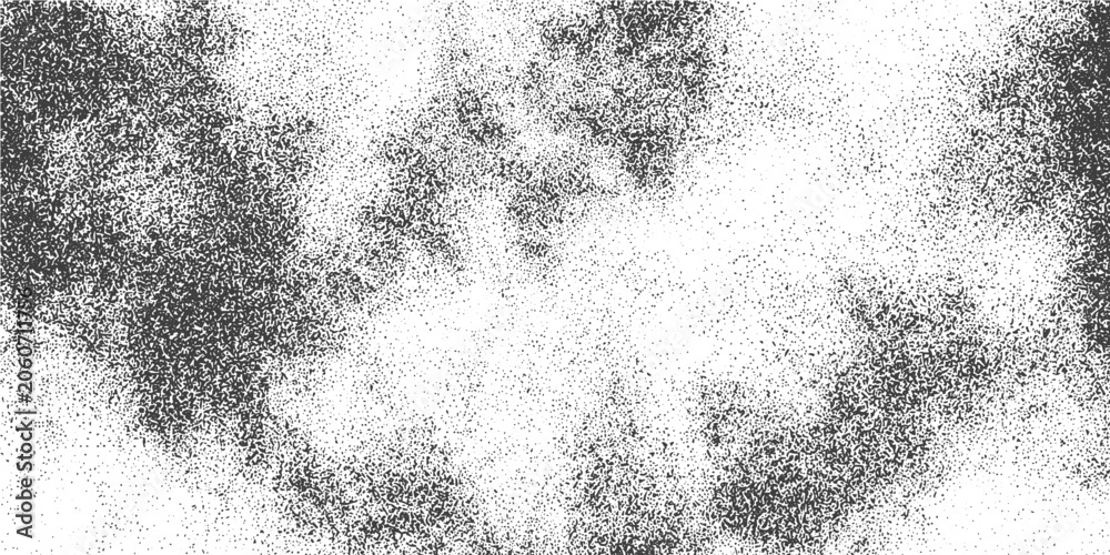 Fototapeta premium Black and White Grainy Grunge Texture Vector Background with Stippled Noise Effect