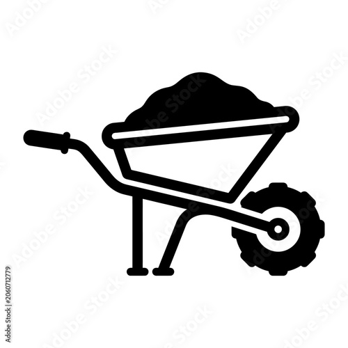 Wheelbarrow with Soil Load.