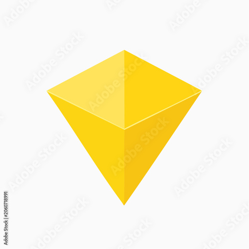 Abstract Yellow Geometric Shape