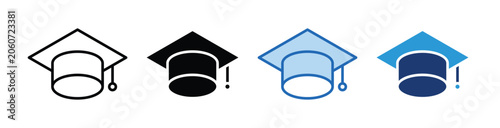 Educationicon Collection With Multiple Styles
