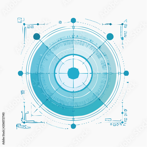 Abstract Futuristic HUD Target Interface