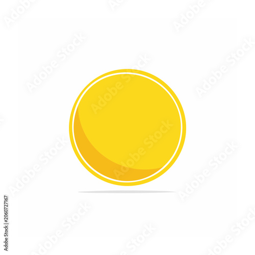 Yellow circle icon on white background