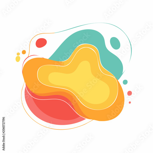 Abstract Organic Shapes with Gradient Colors