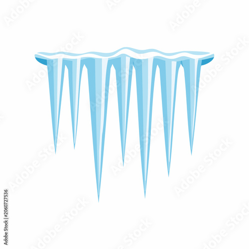 Illustration of Icicles Hanging