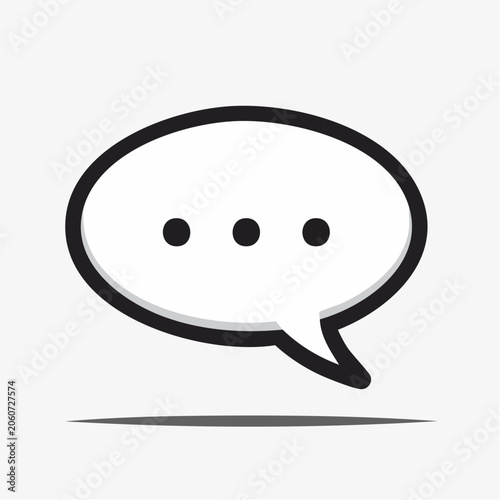 Speech Bubble Icon with Ellipsis