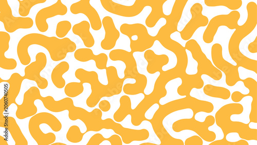 Canvastavla Bright yellow abstract pattern with organic squiggle shapes.