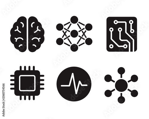 Tech and AI icon set