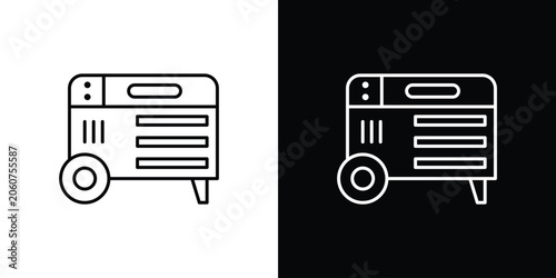 Fotografie Generator icon set designs. vector illustration eps