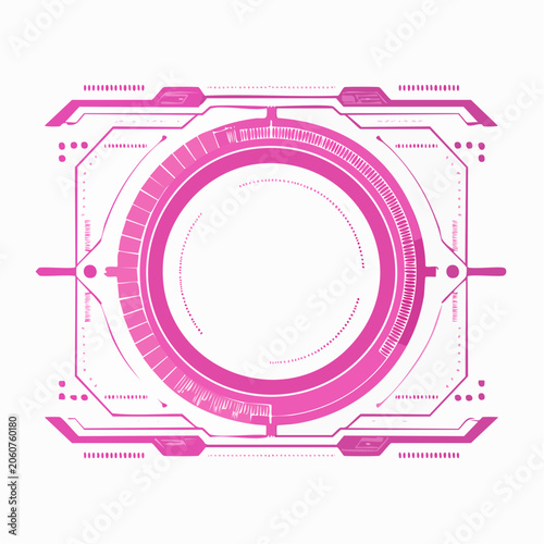 Futuristic Pink HUD Interface Element