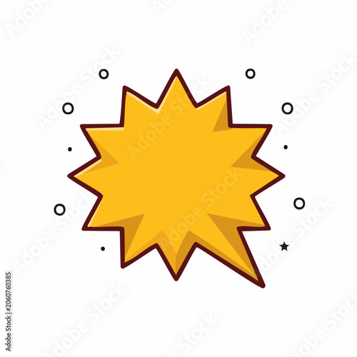 Yellow Starburst Speech Bubble Icon