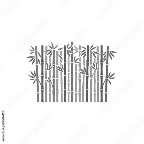 Tablou pe pânză Minimalist bamboo forest vector pattern illustration.