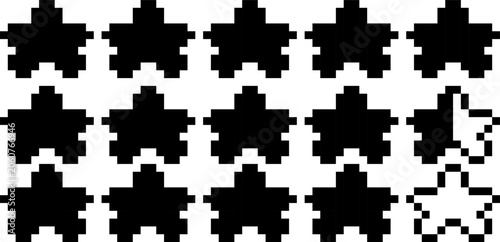 Pixel Art Star Rating Review Icon