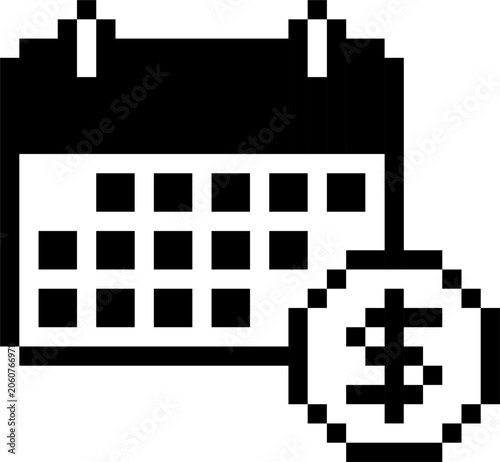 Pixel Art Subscription Bill Icon