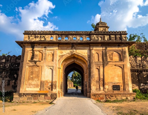 Ancient stone gateway, sunny day