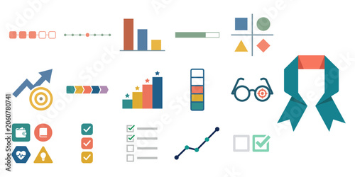 Year Goal Chart Element Set