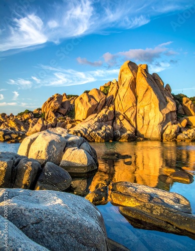 Coastal rock formations at sunset (2)