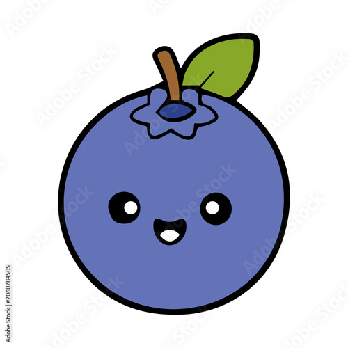 Fényképezés Charming blueberry mascot with a joyful and lovable appearance