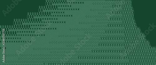 Quadro su tela Network Mesh Procedural Art background illustration