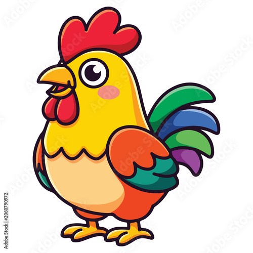 chicken, rooster, cartoon, hen, bird, farm, animal, vector, illustration, poultry, cockerel, beak, isolated, animals, feather, fowl, nature, agriculture, chickens, birds, drawing, art, clipart, silhou