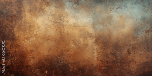 Cuadro en lienzo Old Rusty Metal Texture Background Grunge Vintage Aged Dirty Brown Surface Desig