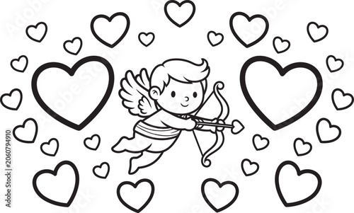 Valentine's day cupid illustration