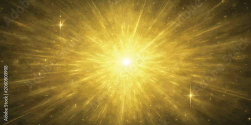 Bright golden explosion background with radial light rays and particles explosion background sparkling particles starburst abstract glamorous dazzling intensity wallpaper composition