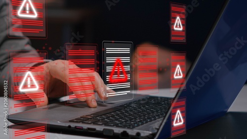 Fraud warning digital, identity risk, highlighting cybersecurity, data protection, and online threats in modern communication systems
