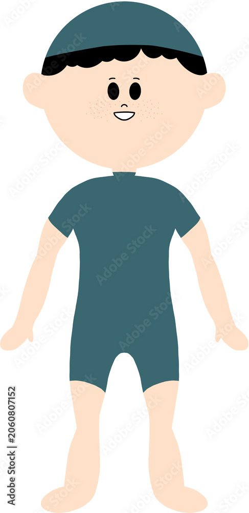 Fototapeta premium Boy in Swimsuit Character