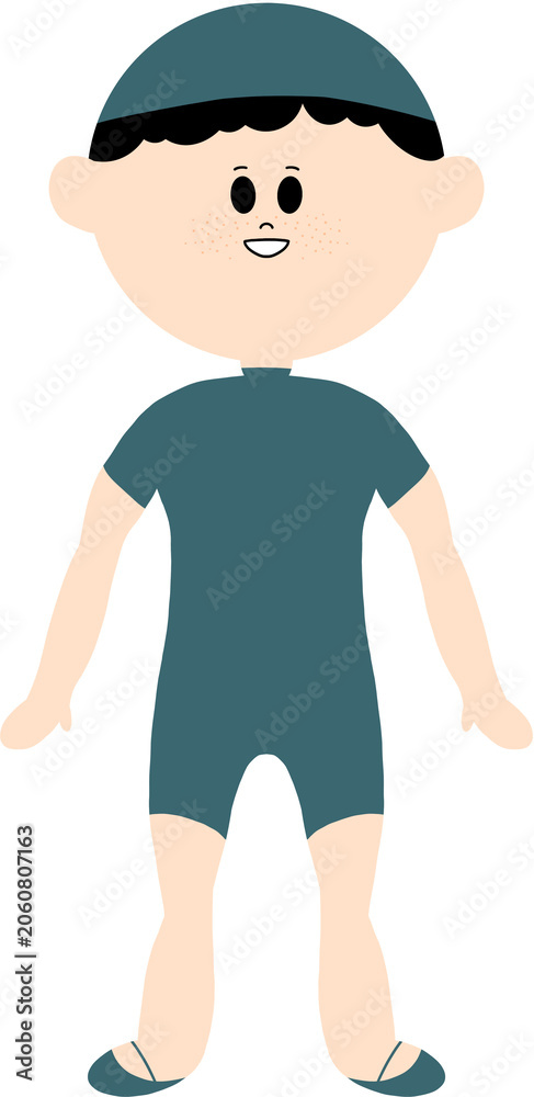 Fototapeta premium Boy in Swimsuit Character
