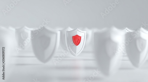 Unique shield symbolizing protection and security.