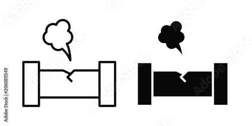 gas leak pipeline icon