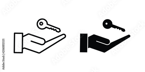 Tableau sur toile Key handover icon