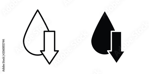 Fotografie Low water level icon