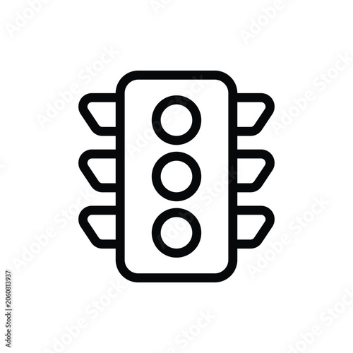 Traffic Light Outline Icon