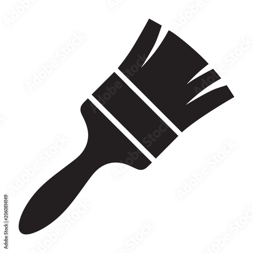 Paint brush tool icon for artistic creation and design.