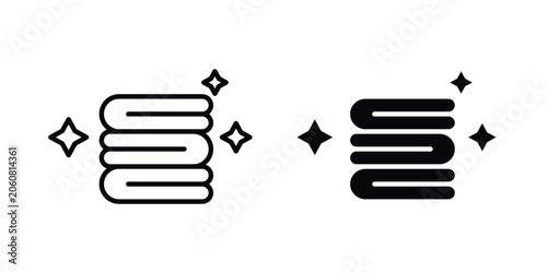 Canvas-taulu Neat fold clothes icon