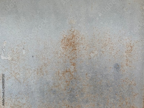 Weathered Gray Metal Texture with Light Rust. Rusty metal wall.