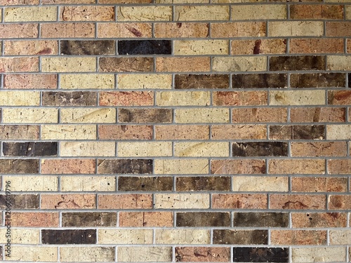 Multi-Color Earth Tone Brick Wall Texture.