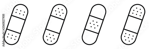 Φωτογραφία Minimalist line art bandied icons symbolising first aid and medical care for min