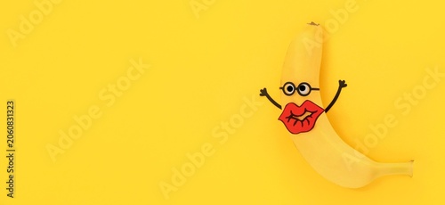 Playful banana character a whimsical and humorous fruit creation