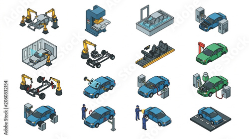 Industrial Robotics Assembly Line Automation.