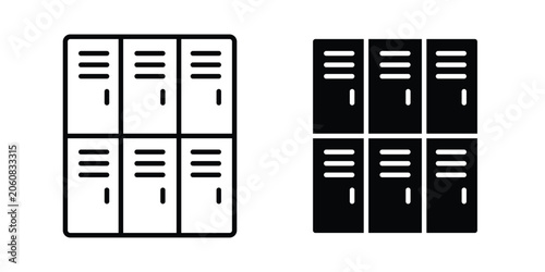 Quadro su tela Lockers icon