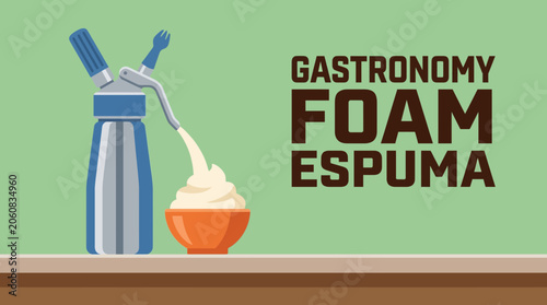 Foto Edible Foam Espuma Siphon Cream Whipper Gastronomy