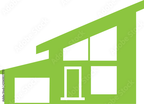 Green Modern House Architecture Logo