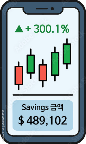 business graph icon on tablet pc