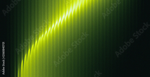 Neon green glowing arc light on dark abstract background with vertical stripe texture for gaming and event poster design